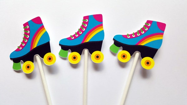 Roller Skate Goody Bags, Roller Skate Favor Bags, Roller Skating Birthday - Roller Skate Birthday - Colorful Roller Skate