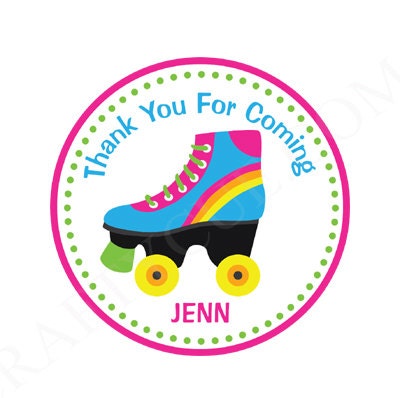 Roller Skate Goody Bags, Roller Skate Favor Bags, Roller Skating Birthday - Roller Skate Birthday - Colorful Roller Skate