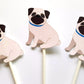 Pug Puppy Dog Party Favor Bags, Goody Bags, Gift Bags - Pug Favor Bags, Pug Goody Bags, Pug Sitting (92171018A)