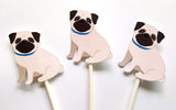 Pug Puppy Dog Party Favor Bags, Goody Bags, Gift Bags - Pug Favor Bags, Pug Goody Bags, Pug Sitting (92171018A)