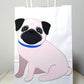 Pug Puppy Dog Party Favor Bags, Goody Bags, Gift Bags - Pug Favor Bags, Pug Goody Bags, Pug Sitting (92171018A)
