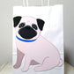 Pug Cupcake Toppers, Puppy Party Cupcake Toppers - Pug Cupcake Toppers - Pug Sitting