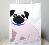 Pug Cupcake Toppers, Puppy Party Cupcake Toppers - Pug Cupcake Toppers - Pug Sitting