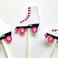 Roller Skate Cupcake Toppers - Pink and Black