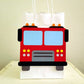 Firetruck Goody Bag, Firetruck Favor Bags, Firetruck Party Bags, Firefighter Birthday Bags