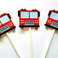 Firetruck Goody Bag, Firetruck Favor Bags, Firetruck Party Bags, Firefighter Birthday Bags