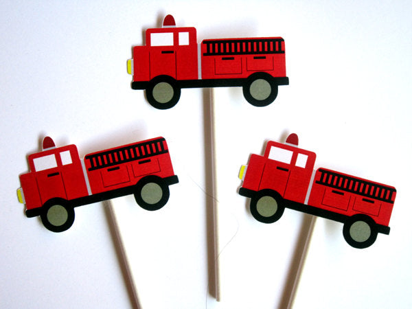 Firetruck Goody Bags, Firetruck Favor Bags, Firetruck Party Bags, Firetruck Bags