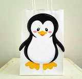 Penguin Goody Bags, Penguin Favor Bags, Penguin Party Bags, Winter Onederland Favor, Goody Bags, Gift Bags - 123017112A
