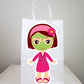 Spa Goody Bags, Spa Favor Bags, Spa Party Bags, Spa Birthday, Spa Girl in Pink Robe With Mask (41917903A)