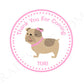 Girl Bulldog Goody Bags, Bulldog Favor Bags, Bulldog Party Favor Bags, Puppy Dog Party Favor, Goody, Gift Bags - Girl Bulldog - 92171229P