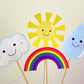 Sunshine Cupcake Toppers, Sun Cupcake Toppers, Girl Sunshine, You are my sunshine