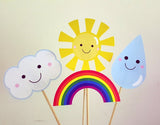 Sunshine Cupcake Toppers, Sun Cupcake Toppers, Girl Sunshine, You are my sunshine