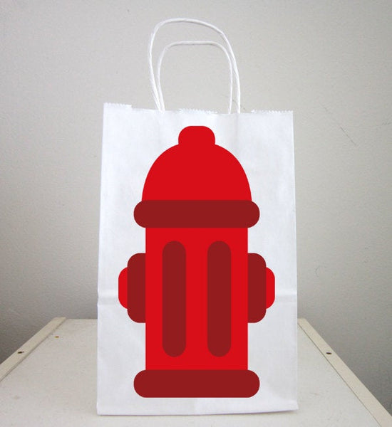 Fire Hydrant Goody Bags, Firetruck Goody Bags, Firetruck Favor Bags, Fireman Birthday Goody Bags, Firefighter Goody Bags