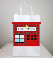 Fire Station Goody Bags, Firetruck Goody Bags, Firetruck Favor Bags, Fireman Birthday Goody Bags, Firefighter Goody Bags