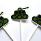 Army Cupcake Toppers - Military Cupcake Toppers - Army Tank Cupcake Toppers