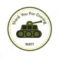 Army Cupcake Toppers - Military Cupcake Toppers - Army Tank Cupcake Toppers