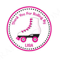 Roller Skate Goody Bags, Roller Skate Favor Bags, Roller Skate Gift Bags - Roller Skating Birthday - Pink Roller Skate (32517425P)
