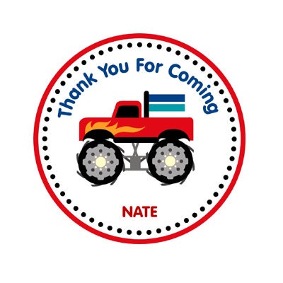 Monster Truck Goody Bags, Monster Truck Favor Bags, Monster Truck Gift Bags, Monster Truck Birthday, Monster Truck Party