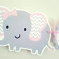 Elephant Cupcake Toppers, Chevron Elephant Cupcake Toppers