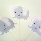 Elephant Cupcake Toppers, Chevron Elephant Cupcake Toppers