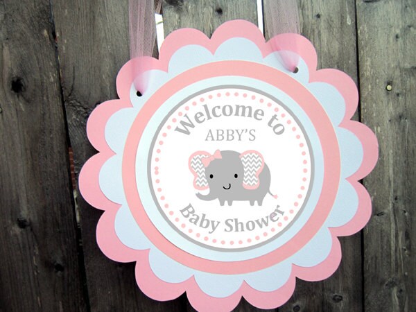 Elephant Cupcake Toppers, Chevron Elephant Cupcake Toppers