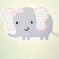 Elephant Cupcake Toppers, Chevron Elephant Cupcake Toppers