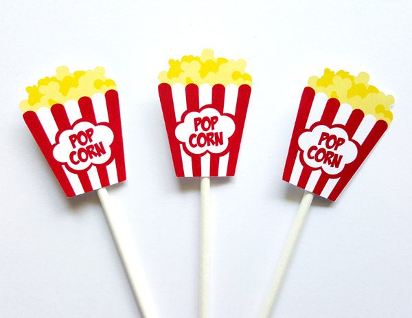 Movie Party Goody Bags, Popcorn Goody Bags, Popcorn Favor Bags, Popcorn Gift Bags