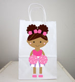 Cheerleader Goody Bags, Cheerleader Favor Bags, Cheerleader Gift Bags, Cheerleader Party Bags, African American Cheerleader Goody Bags