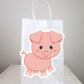 Pig Goody Bags, Pig Favor Bags, Pig Gift Bags, Pig Goody Bags, Pig Party Bags, Farm Animal Goody Bags - Farm Birthday Party