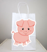 Pig Goody Bags, Pig Favor Bags, Pig Gift Bags, Pig Goody Bags, Pig Party Bags, Farm Animal Goody Bags - Farm Birthday Party