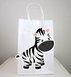 Zebra Goody Bags, Zebra Favor Bags, Zebra Gift Bags, Zebra Bag Goodie Bags