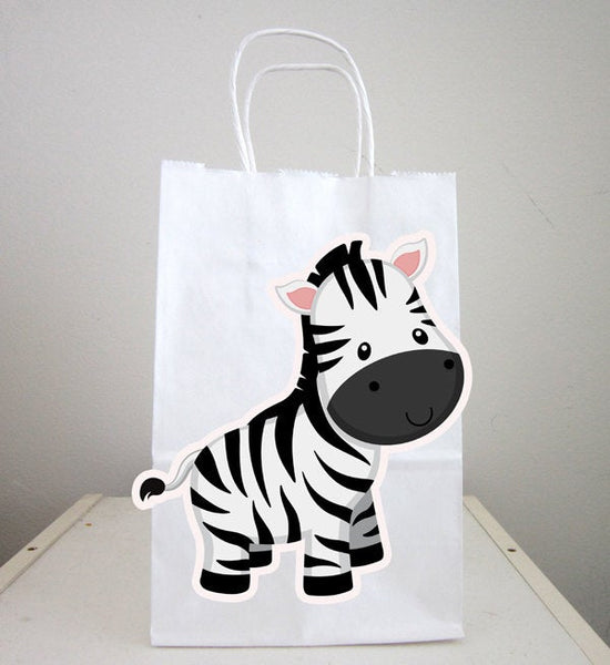 Zebra Goody Bags, Zebra Favor Bags, Zebra Gift Bags, Zebra Bag Goodie Bags