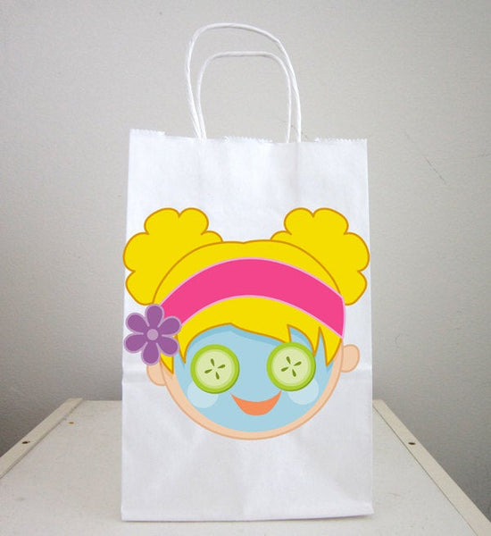 Spa Party Goody Bags, Spa Favor Bags, Spa Party Bags, Spa Party Bags, Spa Birthday,  Spa Girl With Mask