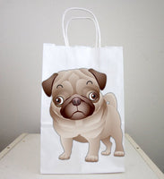 Puppy Goody Bags, Dog Goody Bags, Puppy Favor Bags, Dog Favor Bags - Pug Goody Bags