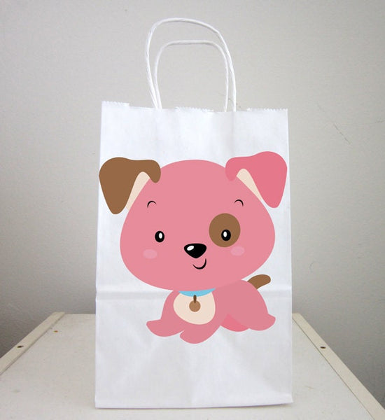 Puppy Goody Bags, Dog Goody Bags, Puppy Favor Bags, Dog Favor Bags - Pink Puppy (2417147P)