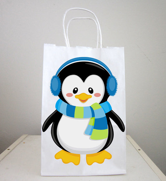 Penguin Goody Bags, Penguin Favor Bags, Penguin Party Bags, Winter Onederland Favor, Goody, Gift Bags, Boy Penguin