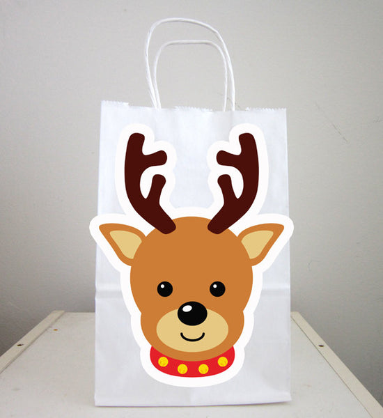 Reindeer Goody Bags, Reindeer Favor Bags, Reindeer Gift Bags, Reindeer Party Favors - Christmas Goody Bags