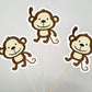 Monkey Cupcake Toppers, Monkey Baby Shower, Monkey Birthday