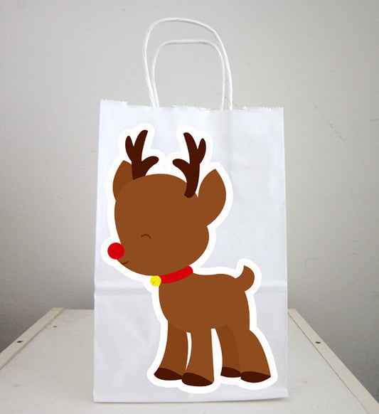 Reindeer Goody Bags, Reindeer Favor Bags, Reindeer Gift Bags, Reindeer Party Favors - Christmas Goody Bags
