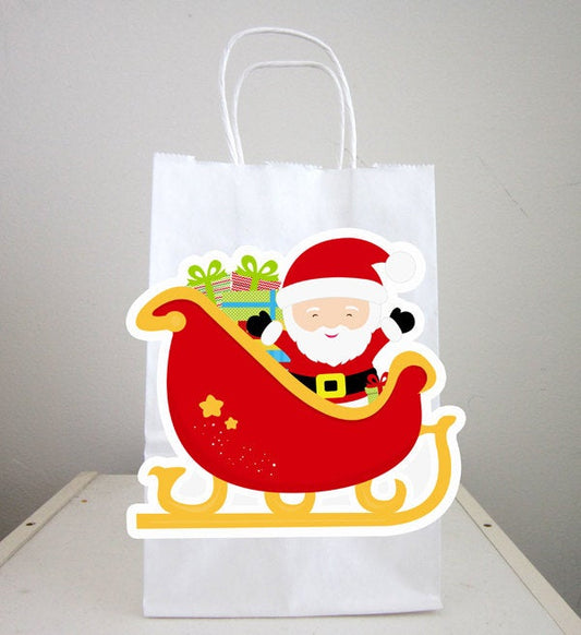 Santa Claus Goody Bags, Santa Claus Favor Bags, Santa Claus Gift Bags, Christmas Party Favors - Santa Claus