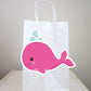 Whale Cupcake Toppers, Girl Whale Cupcake Toppers, Pink Whale Cupcake Toppers, Fish Cupcake Toppers - Under The Sea Cupcake Toppers