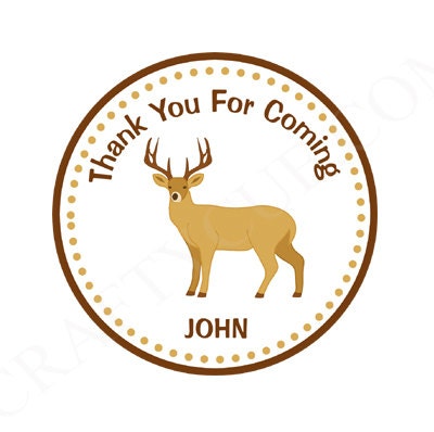 Hunting Birthday Party Cupcake Toppers - Deer Cupcake Toppers
