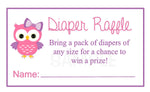 Owl Diaper Raffle - PRINTABLE FILE