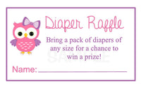 Owl Diaper Raffle - PRINTABLE FILE