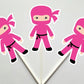 Ninja Cupcake Toppers, Girl Ninja Cupcake Toppers (93016951P)