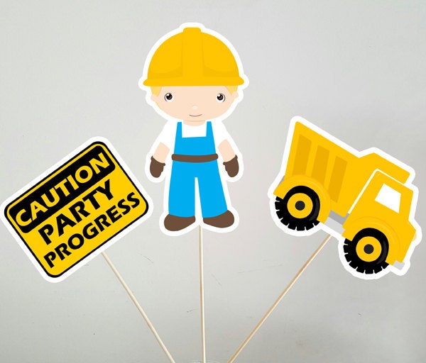 Dump Truck Cupcake Toppers, Construction Party Cupcake Toppers - Item# 0713161120PM