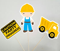 Dump Truck Cupcake Toppers, Construction Party Cupcake Toppers - Item# 0713161120PM