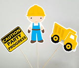 Dump Truck Cupcake Toppers, Construction Party Cupcake Toppers - Item# 0713161120PM