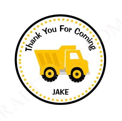 Dump Truck Cupcake Toppers, Construction Party Cupcake Toppers - Item# 0713161120PM