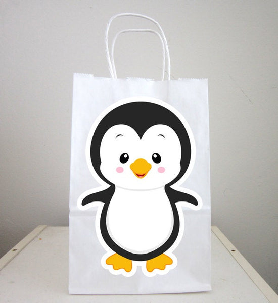 Penguin Goody Bags, Penguin Favor Bags, Penguin Party Bags, Winter Onederland Favor, Goody, Gift Bags, Boy Penguin